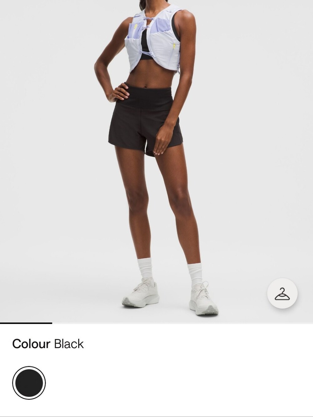 lululemon athletica Women’s Black High-Waist Speed Up Shorts Sz 4 Tall (3.5")